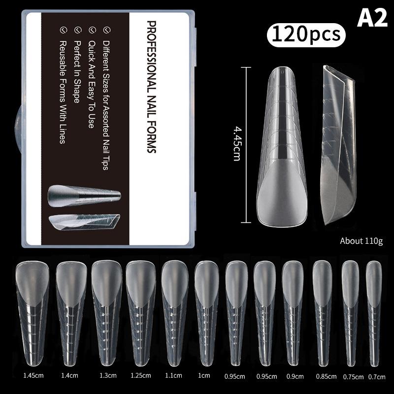 Matte Quick Building Nail Mold Tip Full Cover Dual Forms Nails Poly Nail Gel Extension Upper Mold Top False Tips Manicure Tools