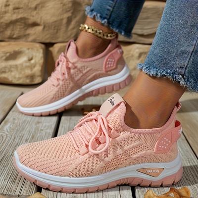 Damen Atmungsaktive Mesh Sportschuhe - Leichte Low-Cut Laufschuhe mit Dämpfungsunterstützung, Bequem für Alle Jahreszeiten, Lässig und Tragbar