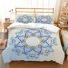 Bohemian Lotus King Queen Duvet Cover Boho Mandala Bedding Set For Kids Teens Adults Exotic Flowers 2/3pcs Polyester Quilt Cover