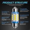 MAXGTRS 2X 12V 24V Festoon C5W C10W 3030 Chip Bulb Canbus Car LED Interior Dome Reading License Plate Lights 6000K