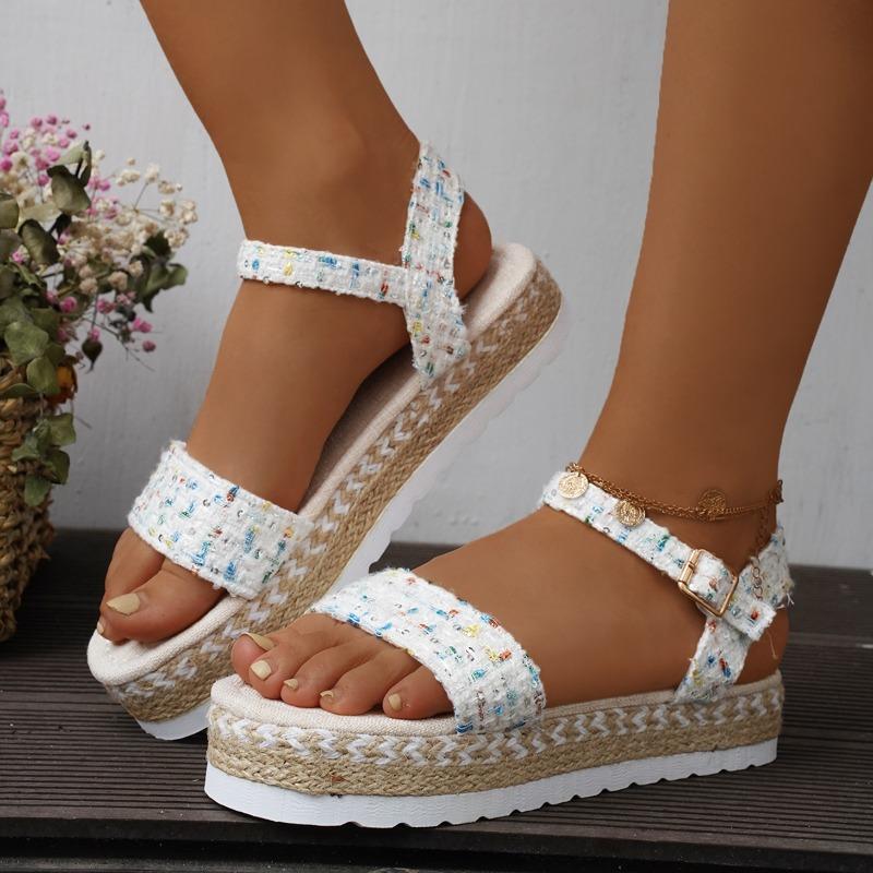 

2024 Hot Sale Women s Shoes Ankle Strap Women s Sandals Autumn Open Toe Mixed Colors Shoes Ladies Platform Casual Beach Sandals