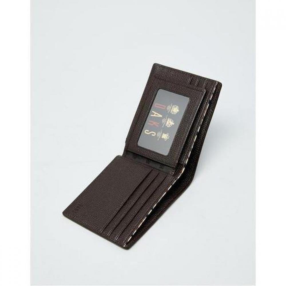 Daks Dark Brown European Leather Checked Line Wallet Dbwa6e858w3