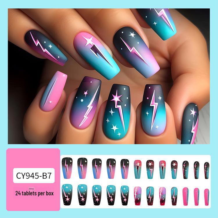 Hosszú Trapéz Koporsó Műköröm Matricák