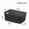 Stackable Storage Basket With Bamboos Lid Ventilated Plastic Handwoven Designs for Home Organization Toy Books