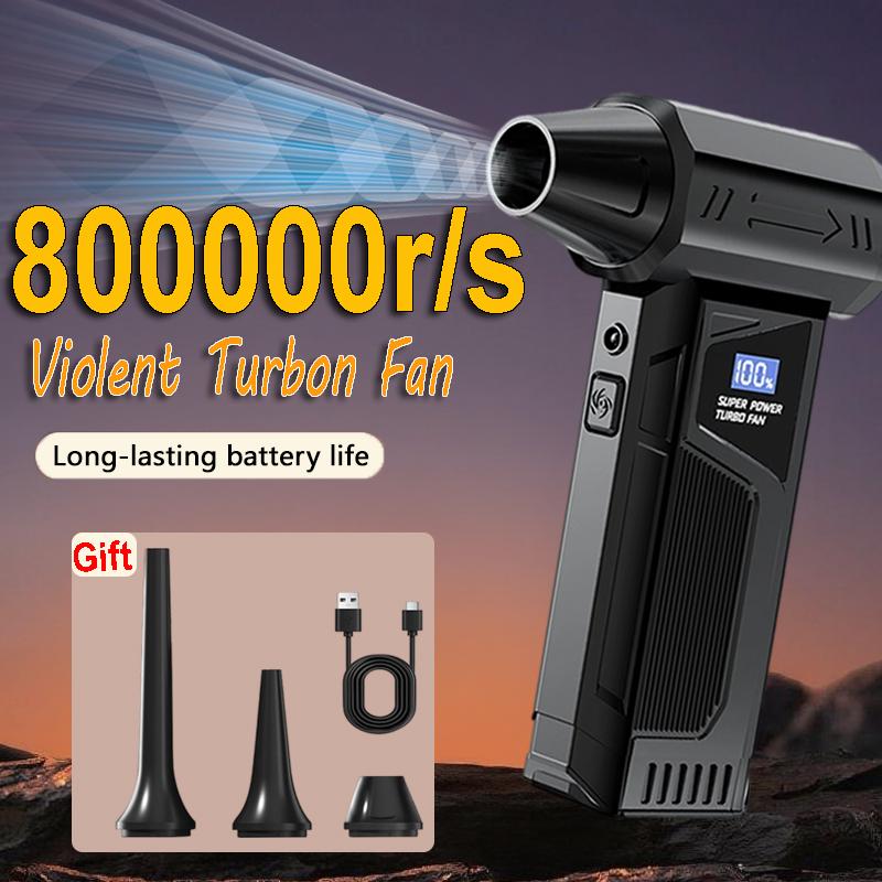 New Wireless Jet Fan Brushless Motor Turbo Air Blower For Car Cleaning With LED Light Digital Display Portable Outdoor Use
