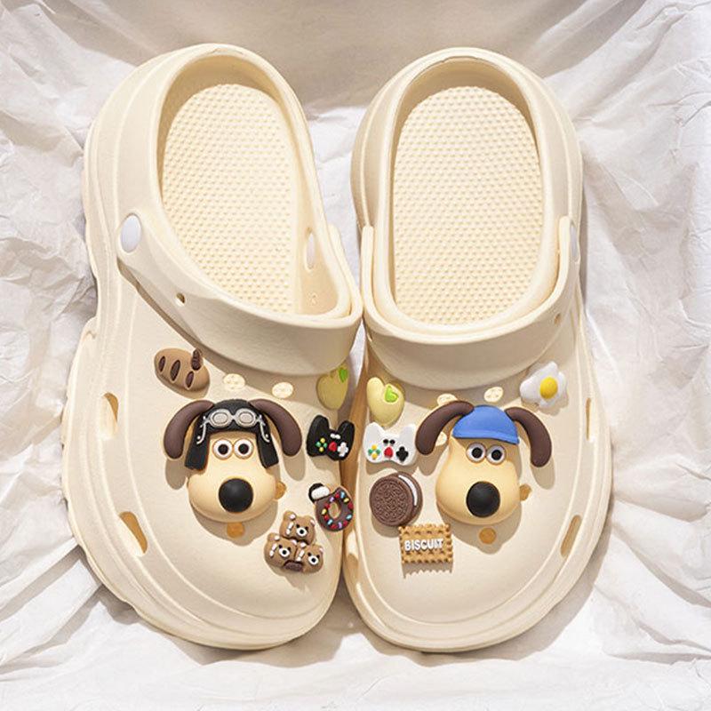 Women's Chunky Height-Boosting Odor-Resistant EVA Beach Sandals - Trendy Summer Baotou Slippers