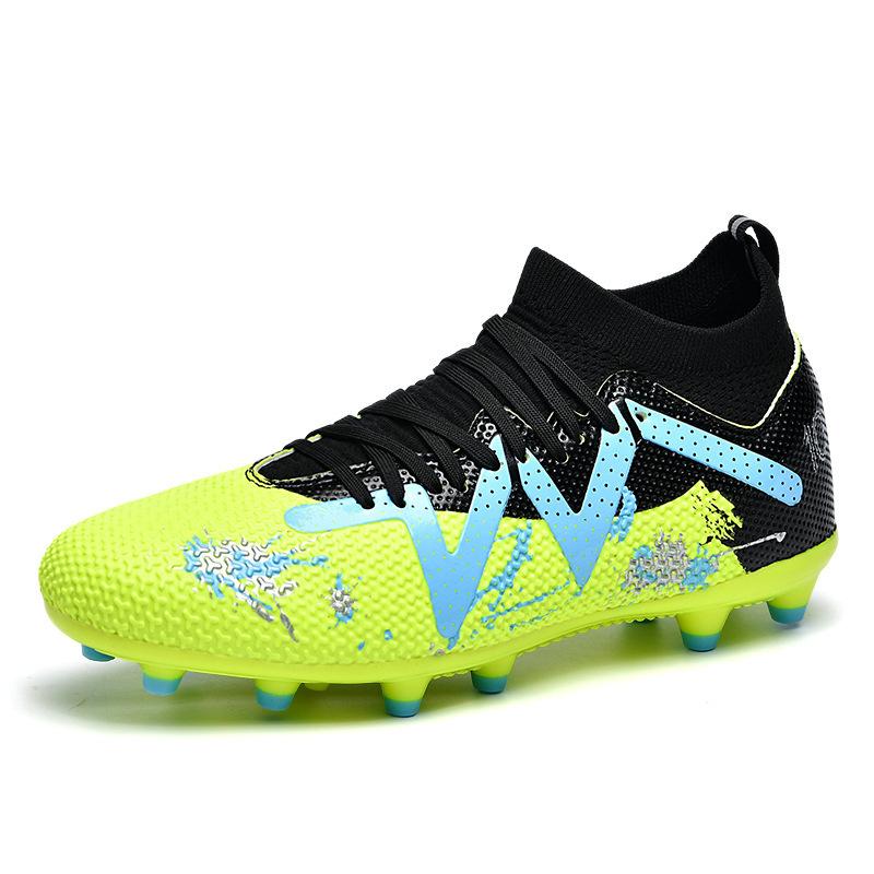 2025 New Neymar Avocado Graffiti Color Scheme Boys and Girls Youth Tendon Sole Football Shoes