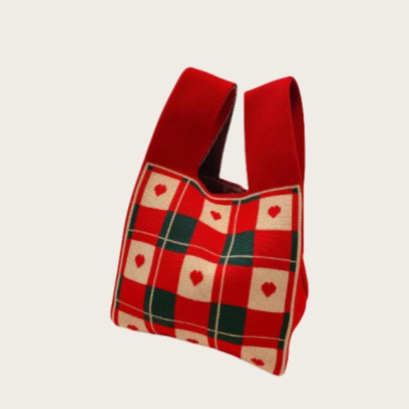 Gift bag birthday gift bag handbag handbag hand carry out panda handbag woven handbag knitting