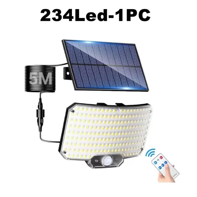 Solar Lights Outdoor 3 Modes Motion Sensor Flood Lights 234LED Solar Wall Lights for Outside Yard Garden Fence Pathway Lighting