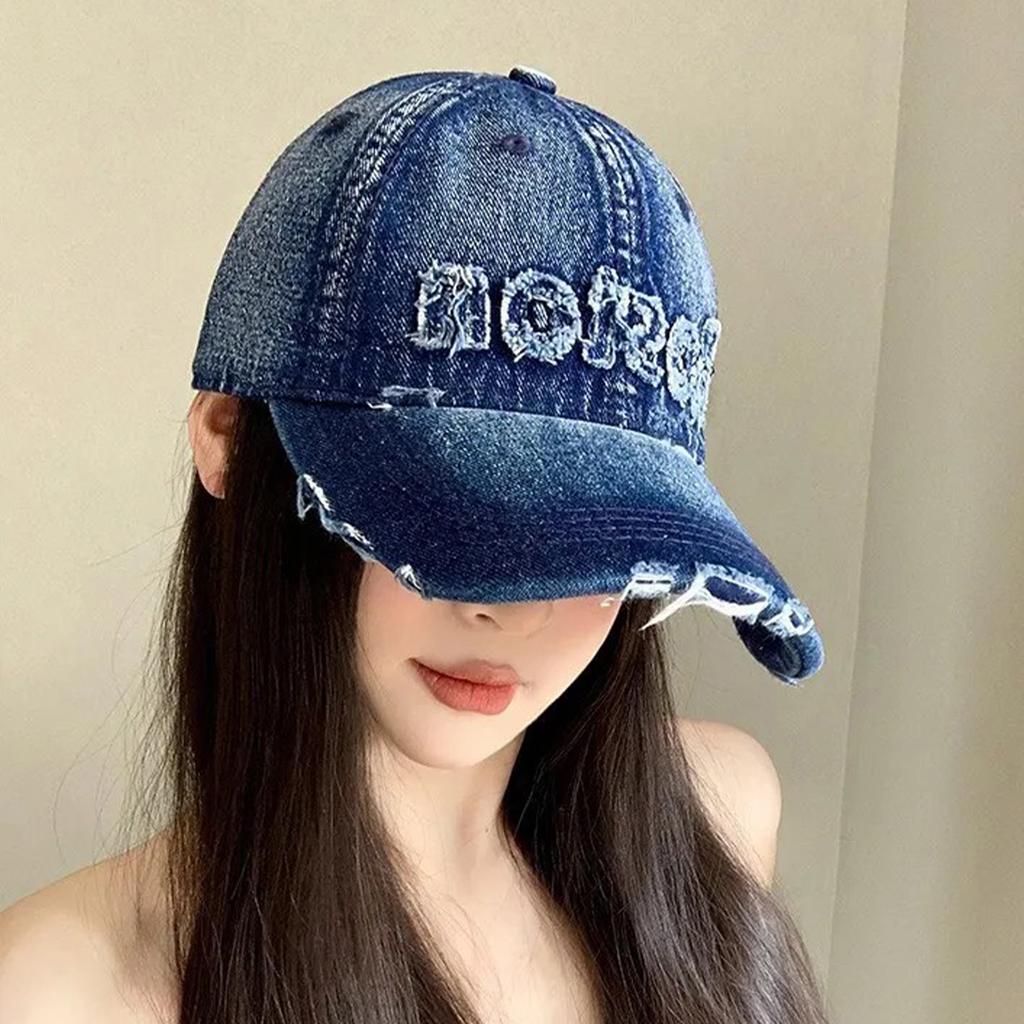 Baseball Style Instagram Letteringing Alphabet Stitched Women  Men For Neutral Gender Fresh Caps Peaked Hats Breathable Street Sunshade Distress