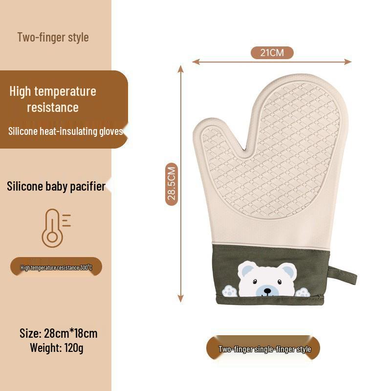 Heat-Resistant Non-Slip Silicone Oven Gloves for Baking and Cooking