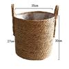 Nordic Extra Large Straw Flower Pot Seaweed Storage Basket Potted Green Plant Flower Basket Hand Woven Floor Indoor Flower Pot