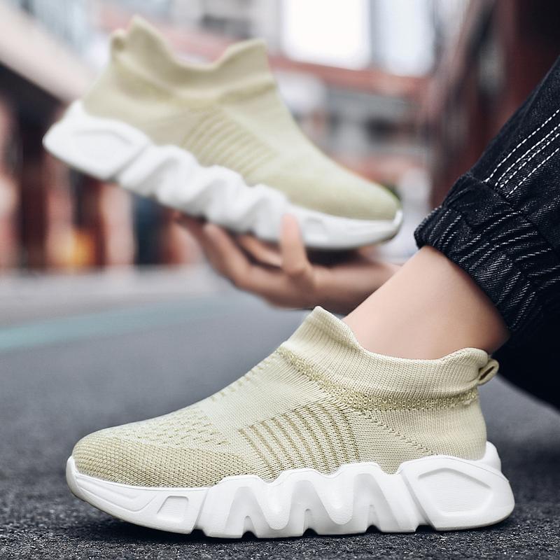 Autumn Children Sock Boots Platform Pink Green Breathable Kids Short Boot Unisex Slip-on 28-38 Handsome Mordern Boys Girls Shoes