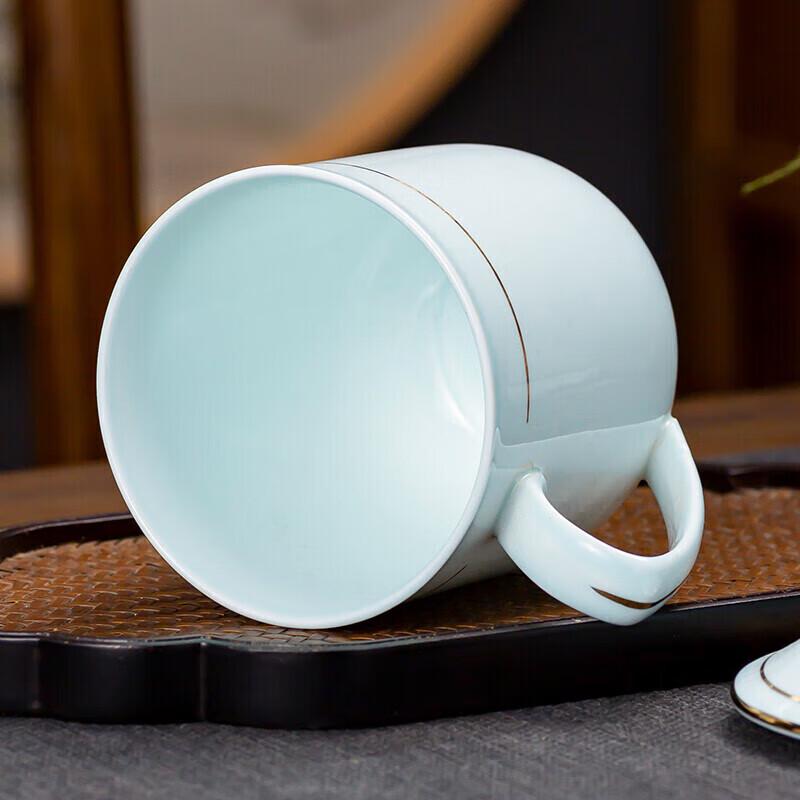 Керамическая офисная кружка Mingchu Star с крышкой