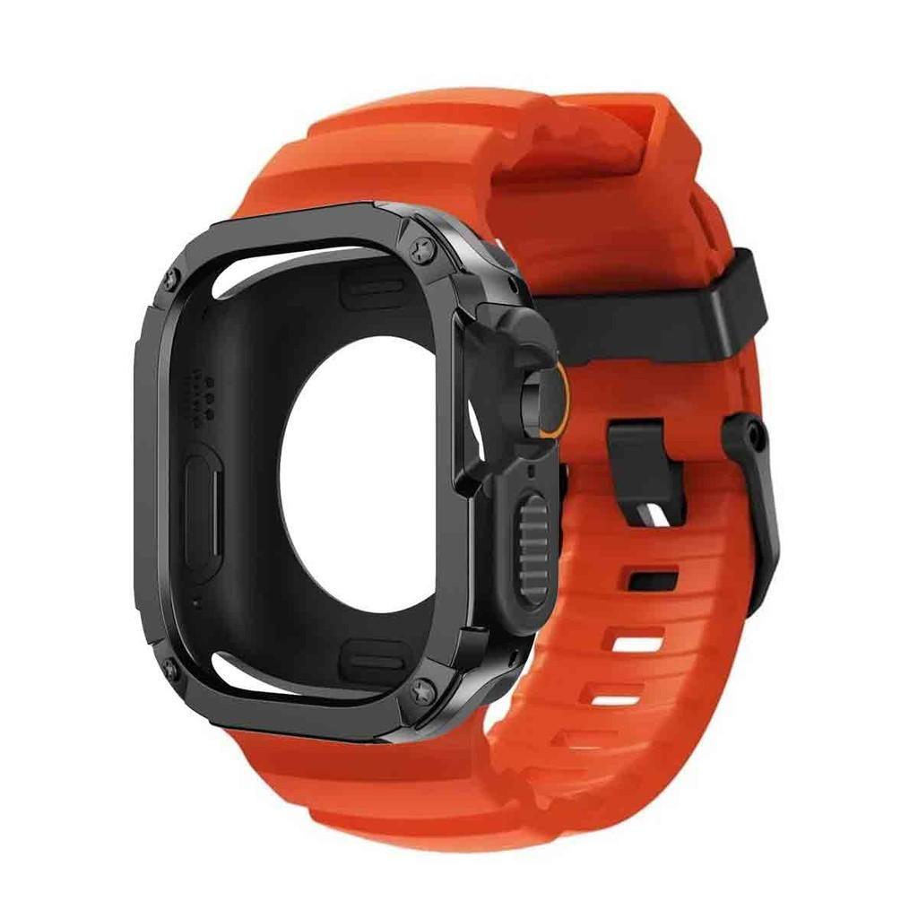 Silicone Strap+TPU PC Case For Apple Watch Ultra 3 2 1 49mm for iWatch Series 11 10 46mm band for Iwatch 9 8 7 6 5 4 45mm 44mm