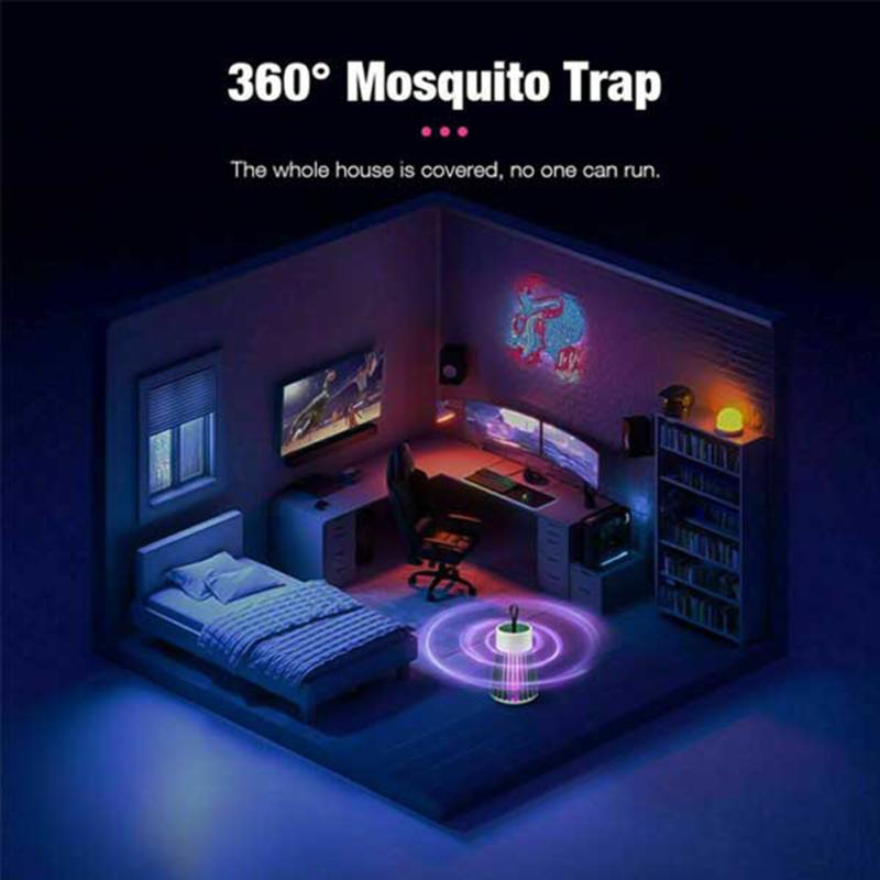 New! Household Mosquito Killer Fast Effective Usb Rechargeable Indoor Outdoor Electric Shock Mosquito