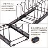 Toplife Telescoping Frying Pan Rack Kitchen Storage Rack with 10 Pot Frying Lid Holder Dividers, Stand, Pan, Pot, (Brown)