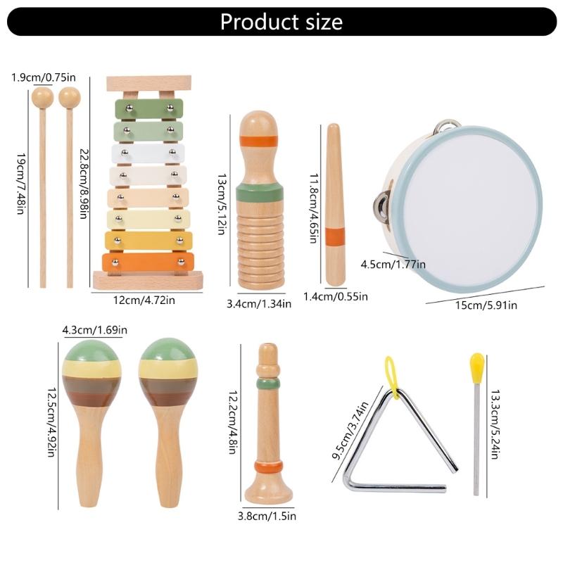 Wood Music Instruments Preschool Educational Toy Music Enlightenment for Early Learning and Rhythm Skills