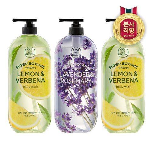 [ON THE BODY]ON THE BODY Super Botanical Body Wash 900g X 3 (2 Lemons + 1 Lavender)_667218