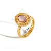 Geometric Titanium Steel Ring For Women With Zircon Stone Elegant Fashion Jewelry