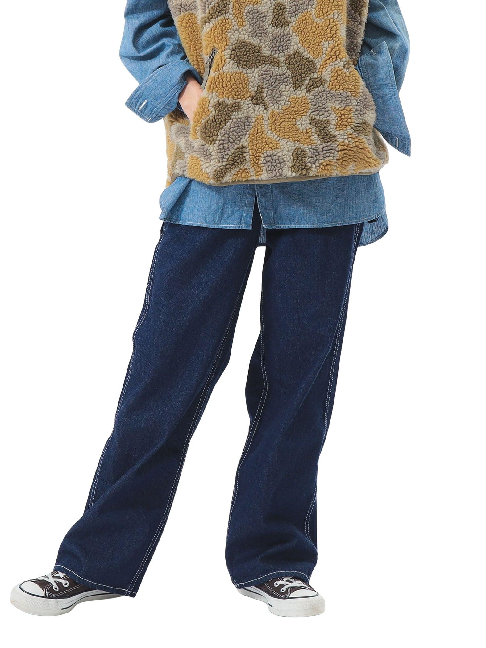 

Женские джинсы-маляры Beams Boy из 12 унцового денима, индиго, размер 0, 13240936578