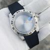 39mm Old EXP 24 Hour GMT Steel Bezel Watch Case for NH34 NH35 NH36 Sapphire Glass Explorer Case Accessories Silicone Strap