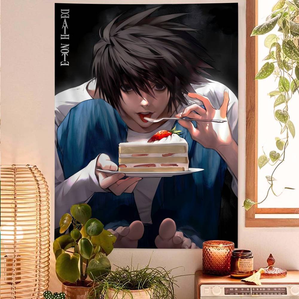 

Anime DDeath Note Colorful Tapestry Wall Hanging Bohemian Wall Tapestries Mandala Wall Hanging Sheets 74x94cm(29x37in)