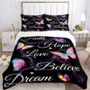 Colorful Flying Butterfly All Season Duvet Cover Comforter Bedding Set Soft Quilt Cover and Pillowcases SingleDoubleQueenKing
