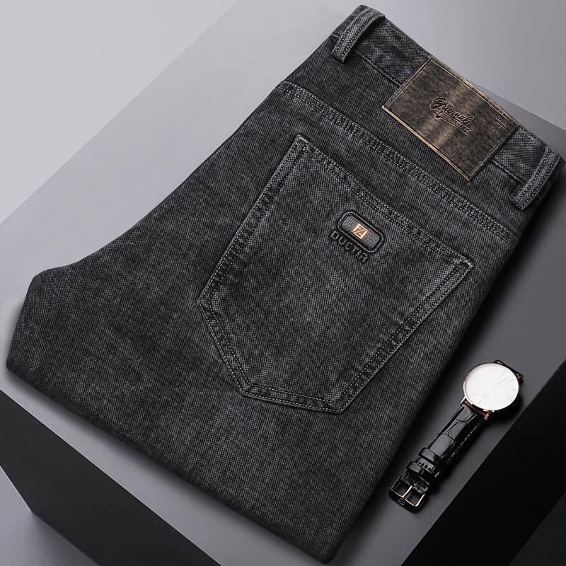 Premium Men's Elastic Straight-Leg Jeans - Trendy Business Casual for Autumn/Winter