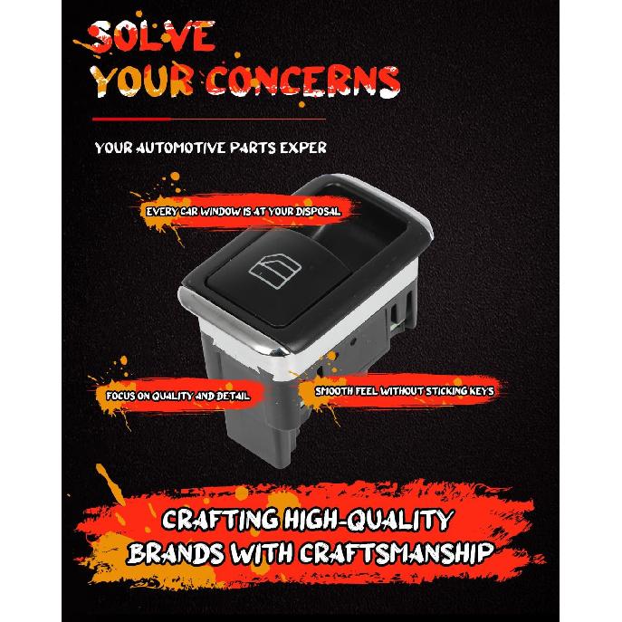 CCIYU Power Window Switch A2049058202 Front Right or Rear Side Window Control Switch Fit 2012-2015 for Mercedes-Benz B180 2006-2011 for Mercedes-Benz