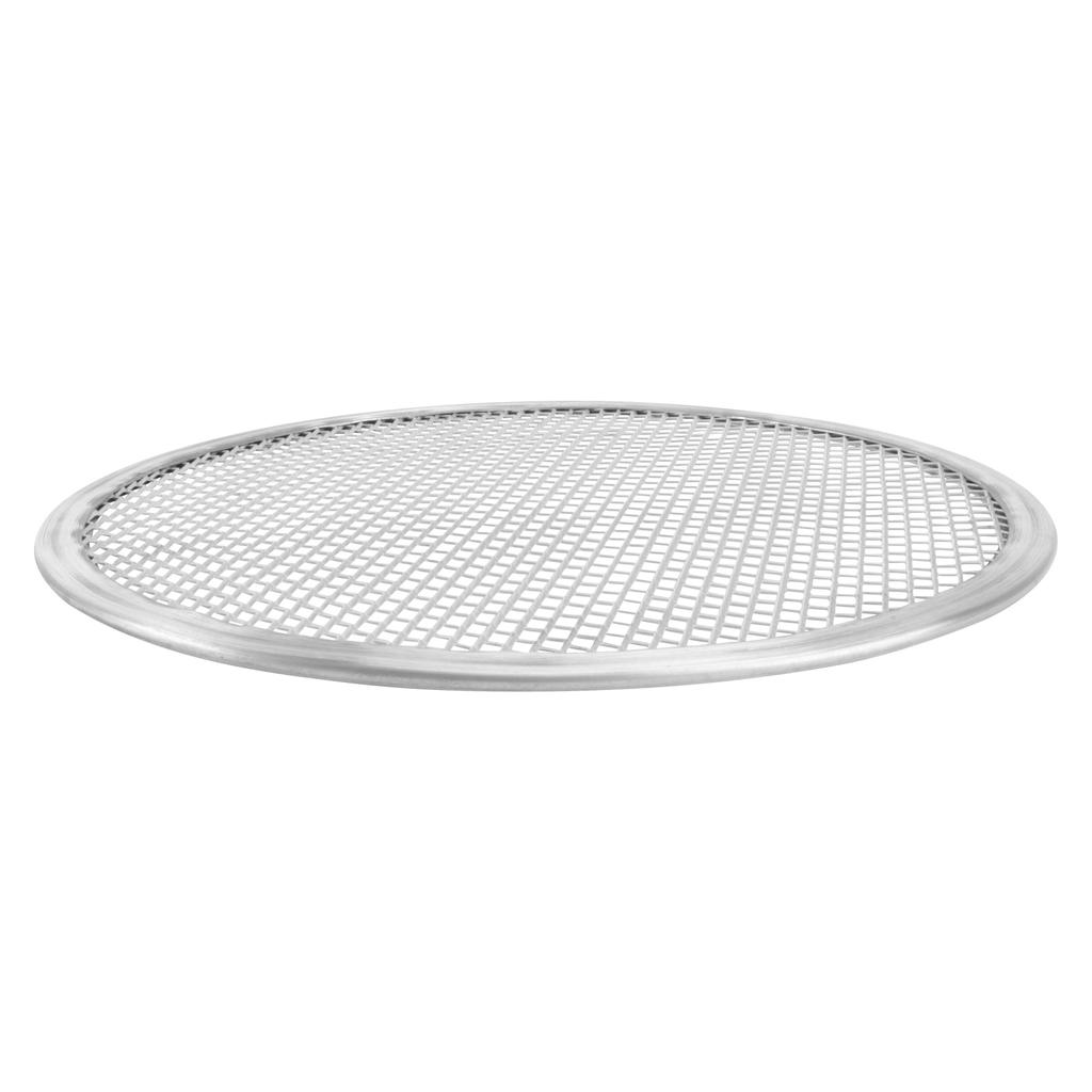 Non Stick Round Pizza Pan with Holes Pizza Tray Heavy Duty Silver Baking Tray for Oven Round Pizza Pan Freezer
