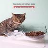Double Bowl Cat Dish, 15° Tilt, Anti-Tip, Large Diameter for Cervical Spine Protection