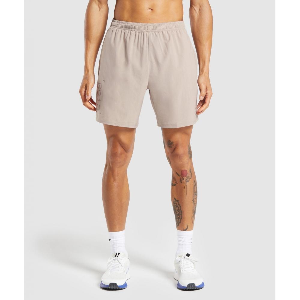 

GYMSHARK Training Department 7 Shorts Stone Pink A5A6A KBS4 XS