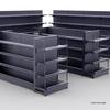 Multifunctional Gray Display Rack for Convenience Stores – Single/Double-Sided Snack Storage Shelf