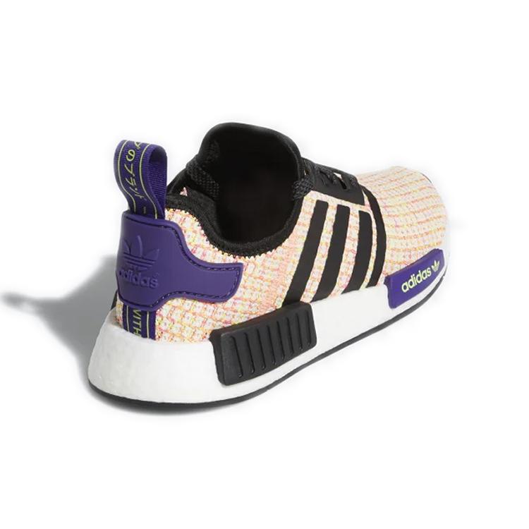 Adidas Originals NMD_R1 Cushioning Slip Resistant Abrasion Resistant Low top Sports Casual Shoes Pink Purple Teenagers EE4402
