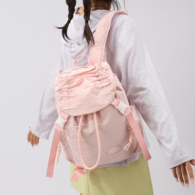 Versatile Ins Niche Design Sense Drawstring High Value Backpack Small Backpack Female Student Schoolbag Design Sense Backpack
