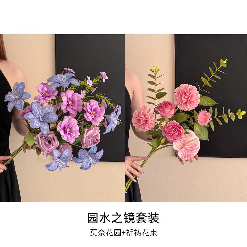 Französische Luxus-Kunstblumen Künstliche Simulierte Blumensträuße Hochwertige Realistische Foto-Requisiten Muttertag Hochzeitsdeko