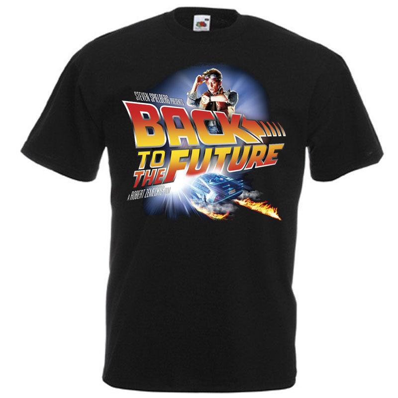 BACK TO THE FUTURE Movie Poster T-shirt Black all sizes XXL
