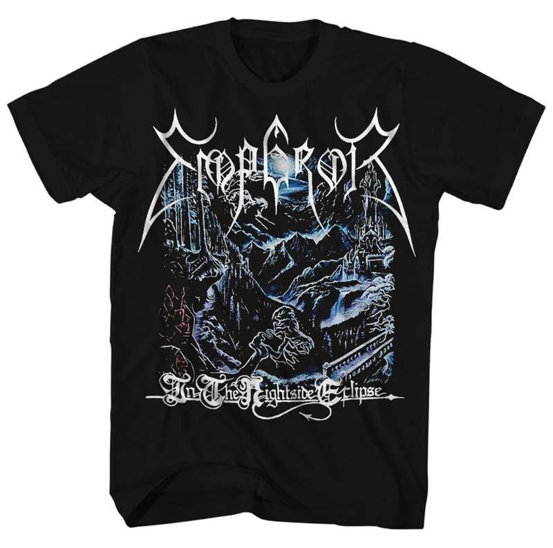 New Authentic Emperor In The Nightside Eclipse Album Black Metal Band TShirt Unisex T-Shirt S