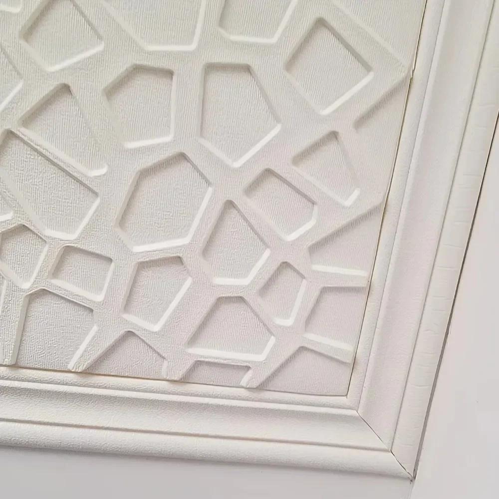 35*35cm 3D Foam Ceiling Waterproof Anti-collision Wall Stickers Peel and Stick Self-adhesive Background Wallpaper Bed Room Decor