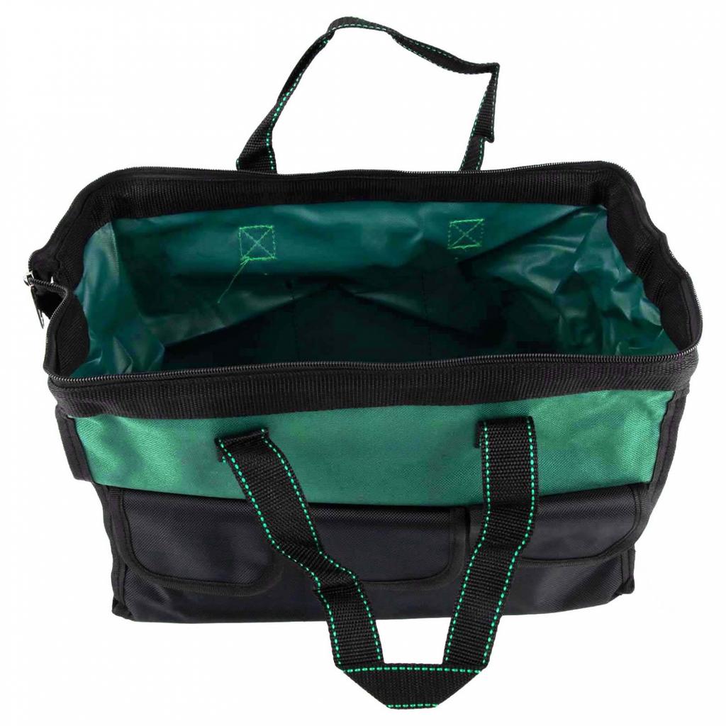 Conveniently Portable Waterproof Tool Bag with Wide Mouth Opening for Tools
