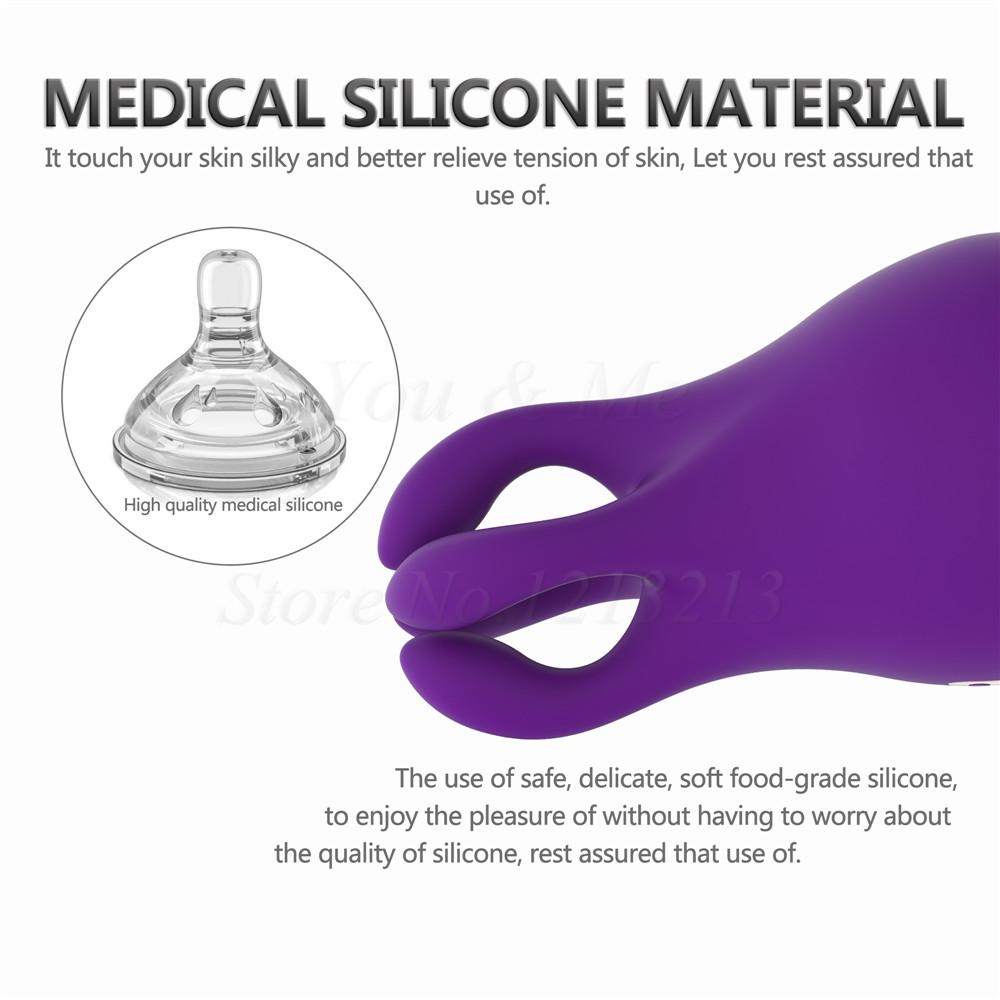 10 Speeds Rabbit Vibrator Masturbator Vibrating Nipple Clamp Clitoris Stimulator Labia Clip Massager Adult Sex Toys For Women