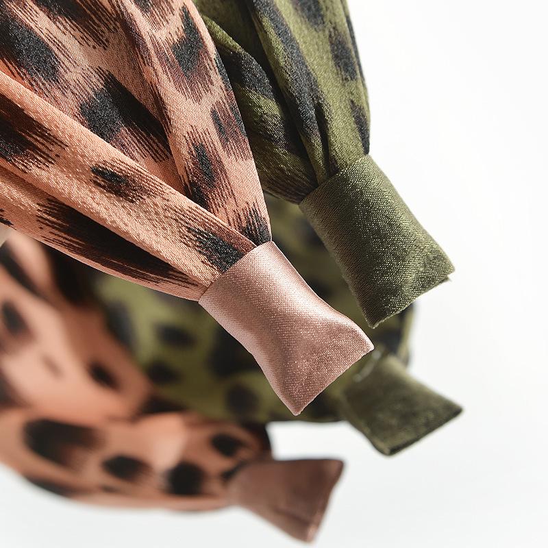 Dongdaemun Has The Same Fabric Versatile Leopard Print Headband, Crossed Simple Mori Headband, Wide Edge Headband.