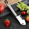 Edelstahl Lauchschneider & Gemüseschneider mit ergonomischem Griff Rostbeständiger Präzisions-Reißer Küchenwerkzeug für Salatgarnitur Pfannengerichte