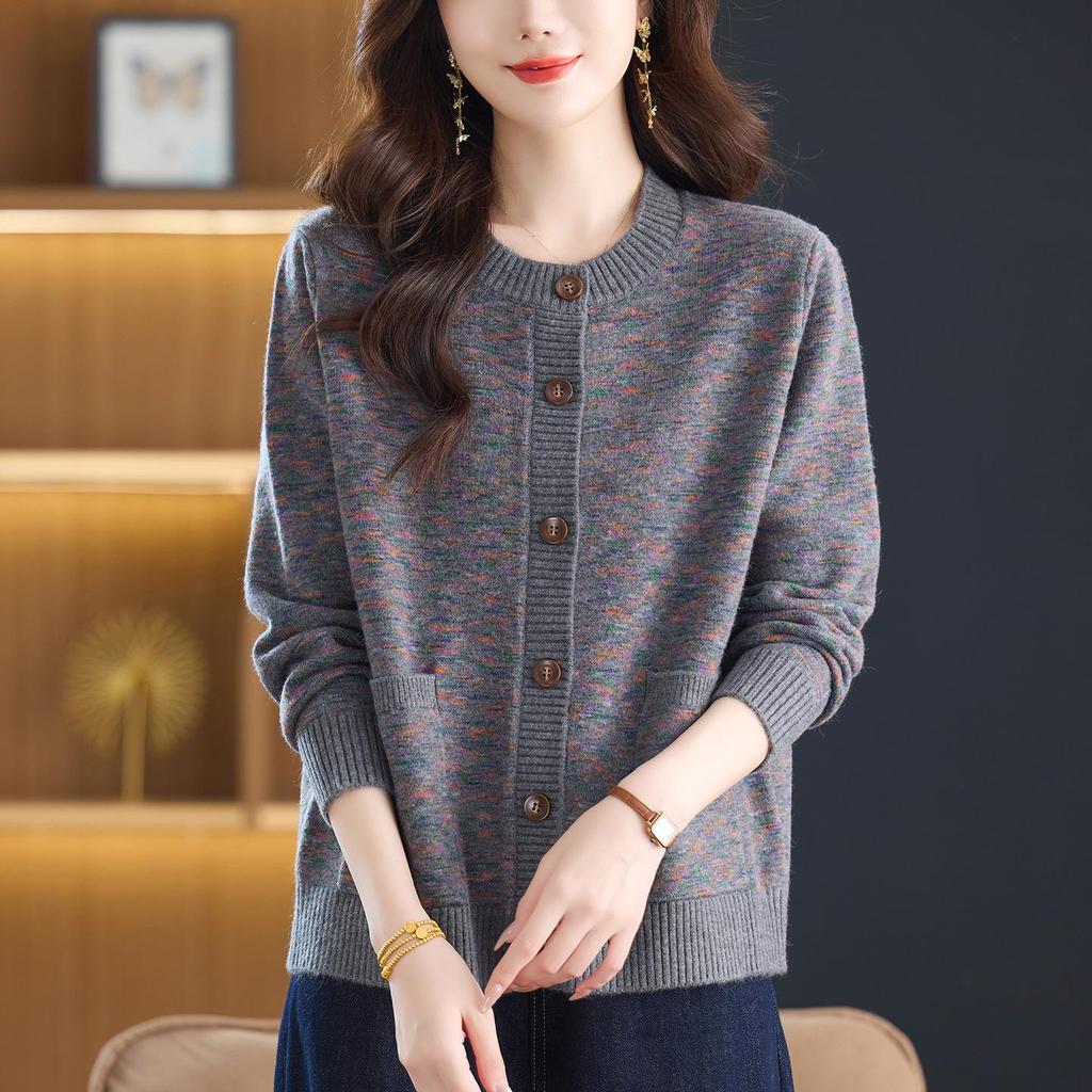 Vielseitige Damenstrickjacke: Herbstkollektion 2025 - Locker geschnittener Strickmantel für Frühling, Herbst und Winter