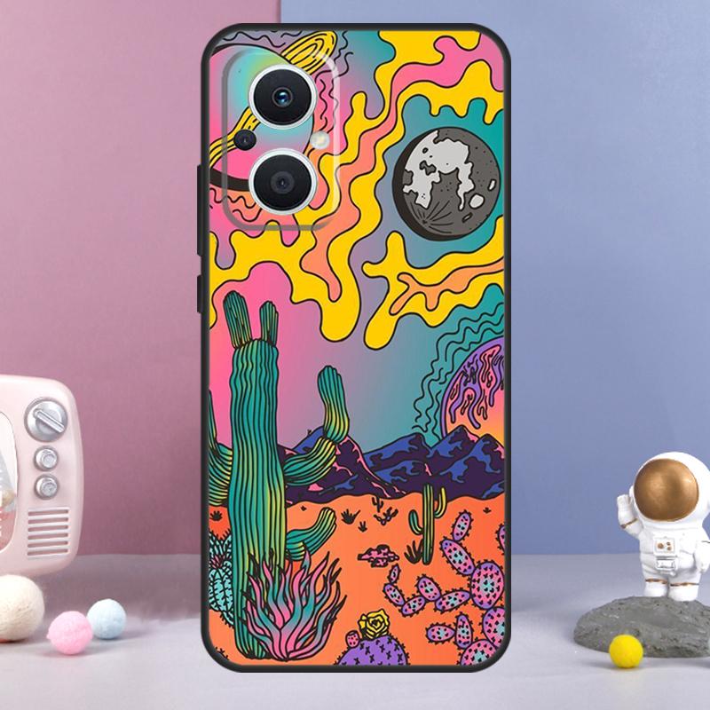 Indie Hippie Art Funda For OPPO Reno 12 F 11F 13F 14F 10 11 13 14 Pro 7 8 Lite OPPO Find X9 X6 X5 X8 Pro Case