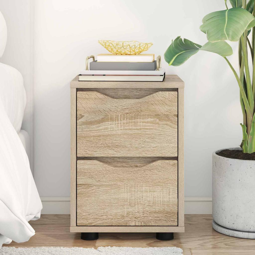 Nightstand Sonoma Oak 30.5 x 30 x 43 cm Engineered Wood