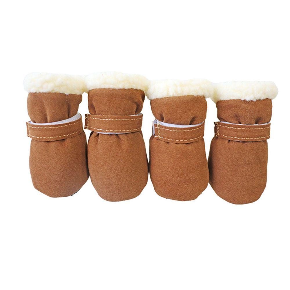 Malý pes Udržuj v teple Teddy Plus Samet Čivava Domácí mazlíček Boty Kočičí doplňky Psí boty Sněhule