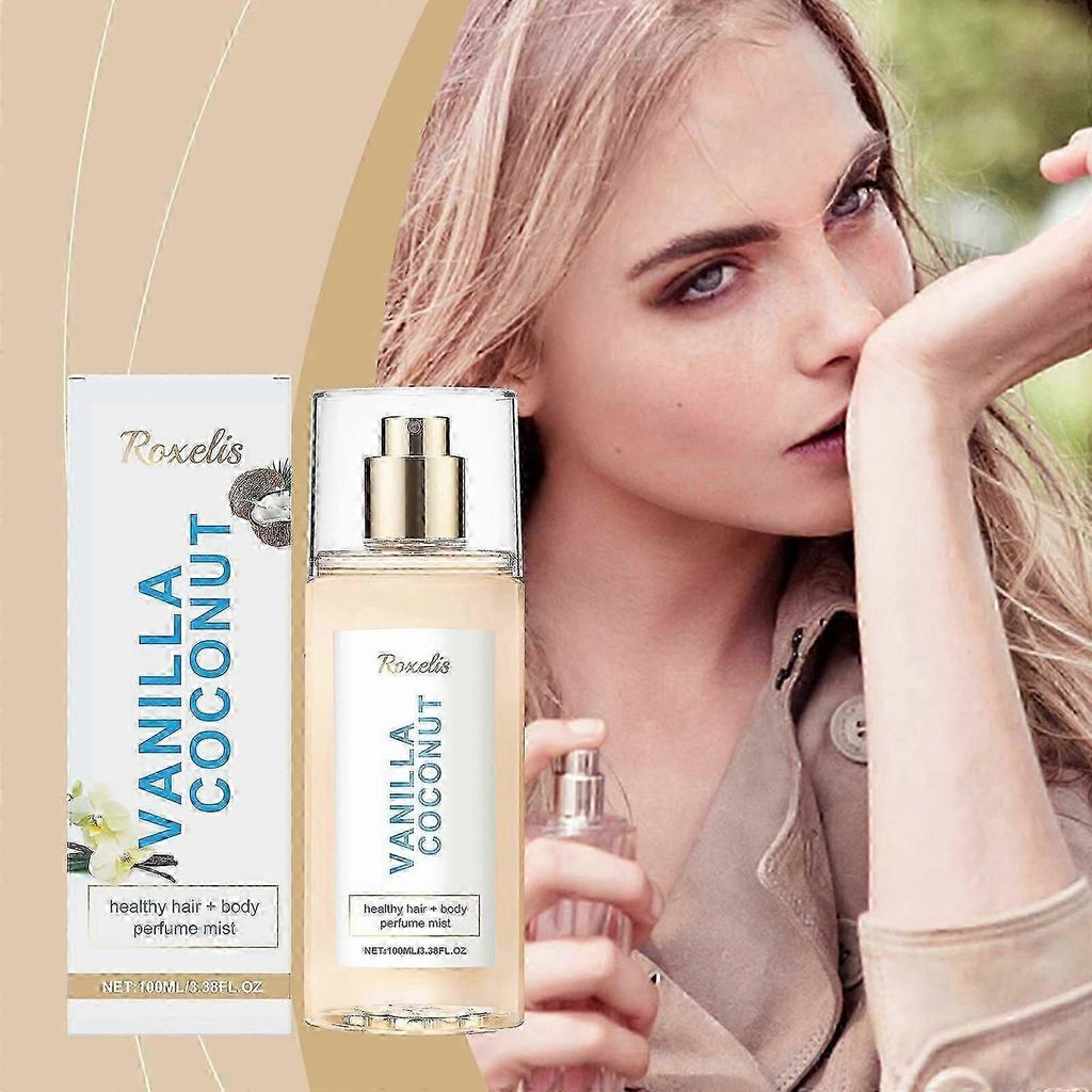 Vanilla Coconut Body Perfume Spray, Long-lasting Fragrance, Exudes Unique Charm, Fresh, Romantic Portable Perfume