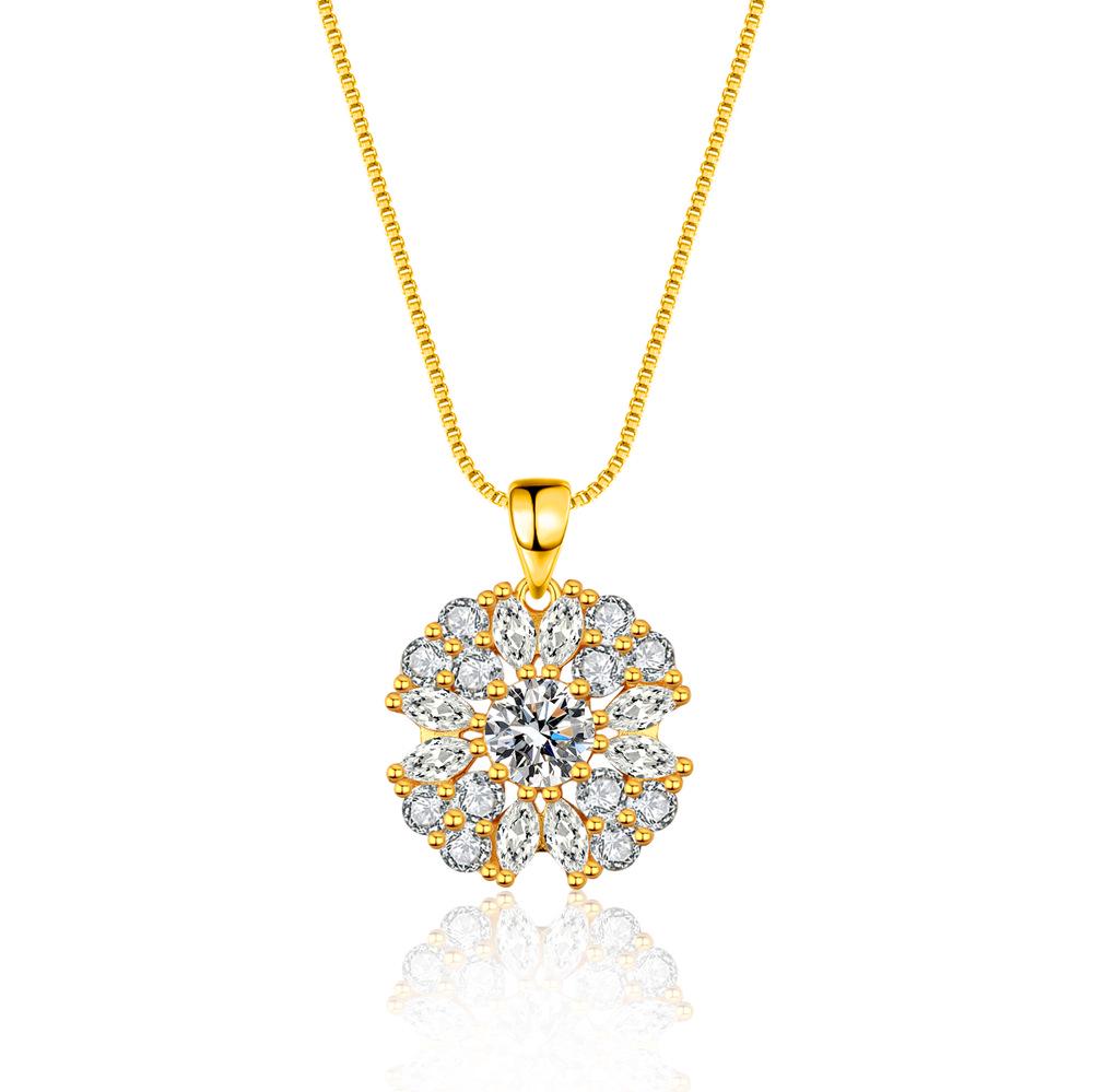 Luxury Moissanite 1-Carat Pendant Necklace in S925 Sterling Silver